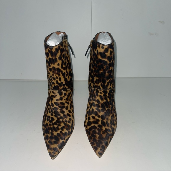 Tory Burch Lila Genuine Leopard Print Calf Hair Pointed Toe Bootie/ New! Reemoly - Picture 5 of 13